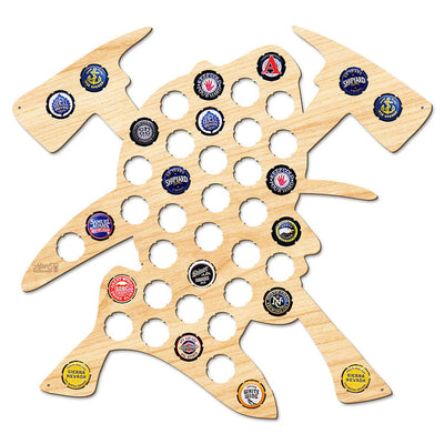 Brave Firefighter Beer Cap Map